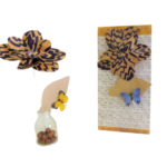 Paper flower card Blue Indigo