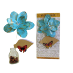 Teal Opulence Paper flower card